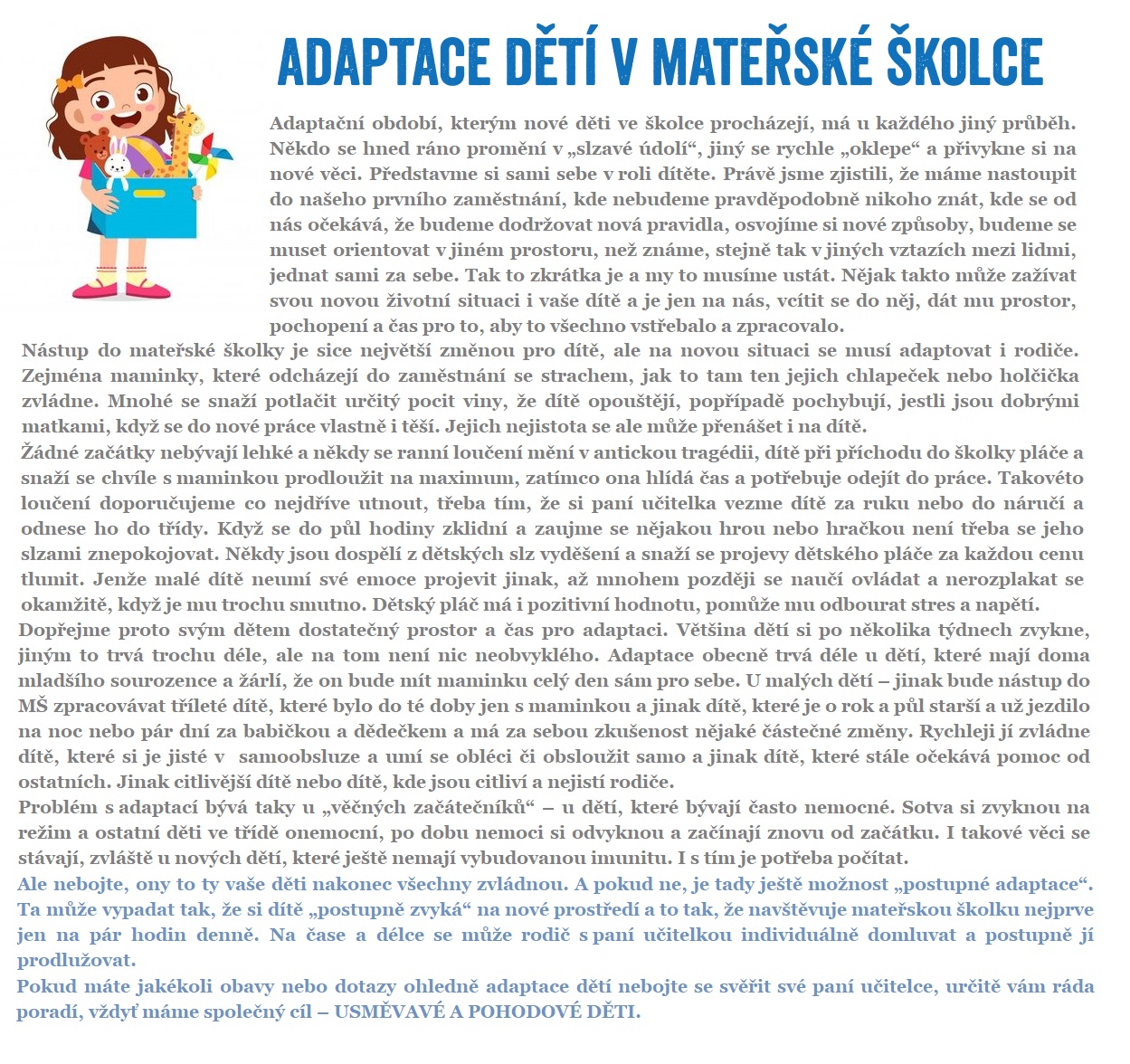 adaptace deti clanek na web