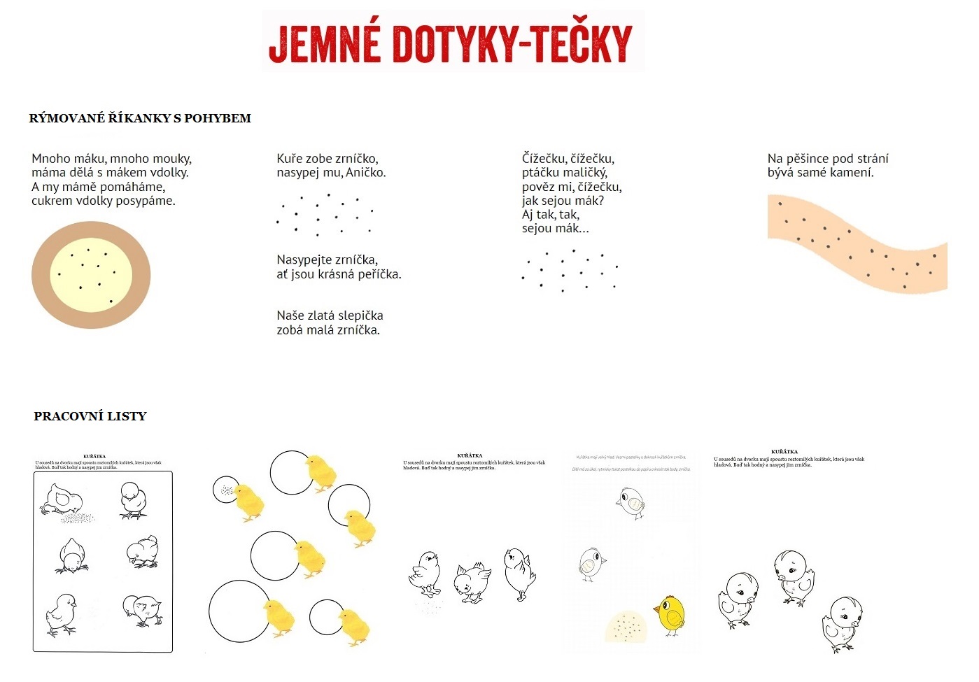 grafomotorika jemne dotyky